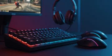 Affordable gaming setup with keyboard, mouse, and headset