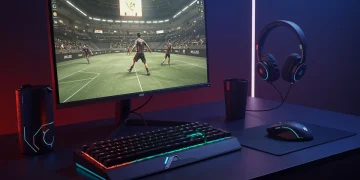 Futuristic gaming setup with advanced peripherals driving eSports growth