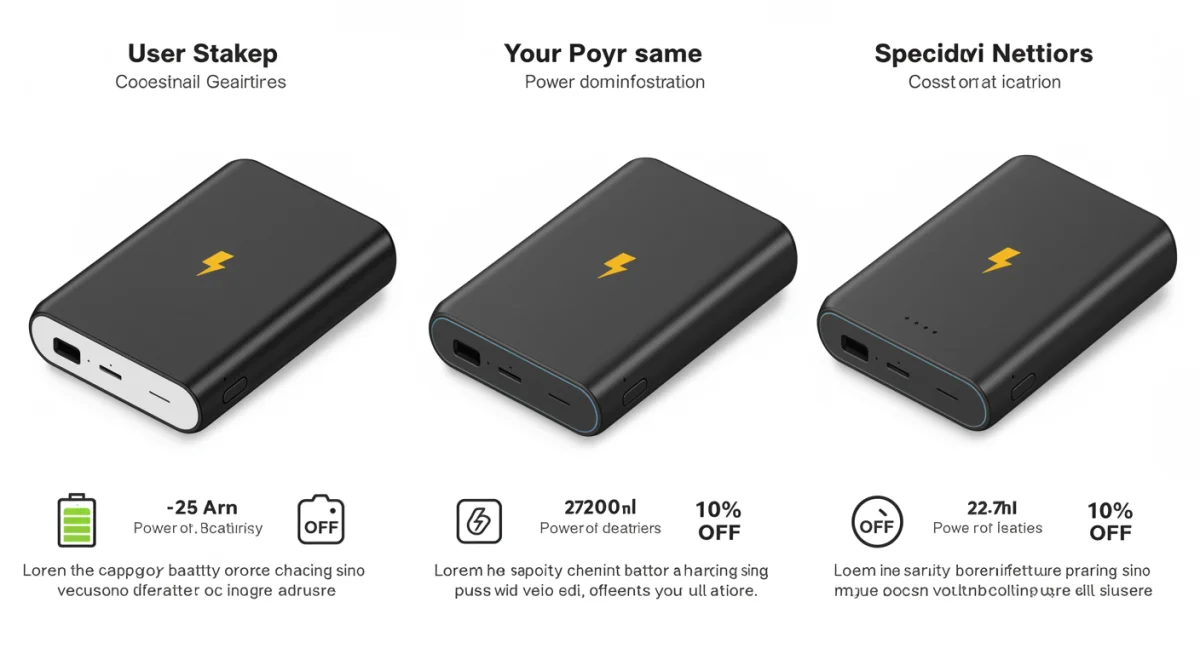 Infographic comparing features of three top portable power banks.
