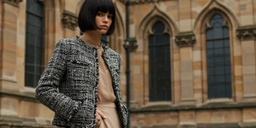 Model in heritage core fashion, classic modern style