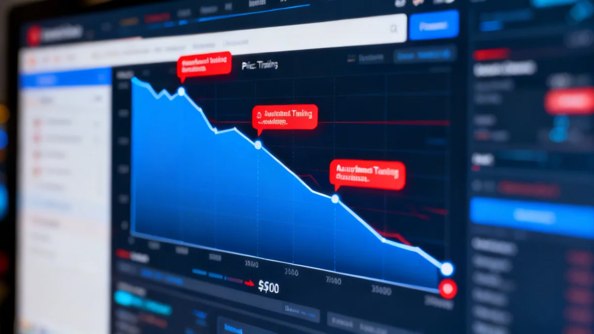 Digital price tracking tool showing a product's lowest price point on a wishlist.