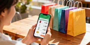 Shopper comparing prices on phone for ultimate guide to price matching
